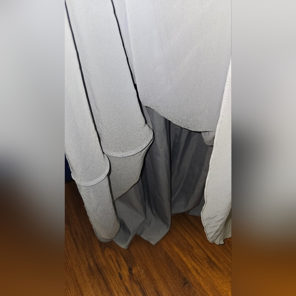 Windsor Blue Formal Gown Sweetheart Neckline Chiffon Size 16 Runs Small Fits 14 - Picture 9 of 15